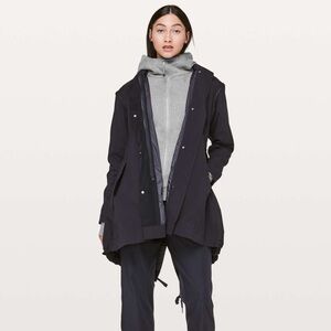 lululemon athletica Black Trench Jacket Fits S/M